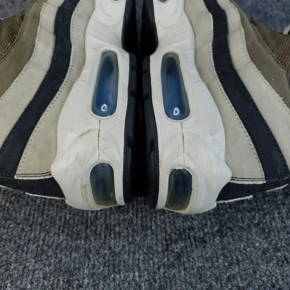 Nike Air Max‎ 95 Shoes Mens size 9.5 Brown Beige Sneakers Casual Missing Insoles